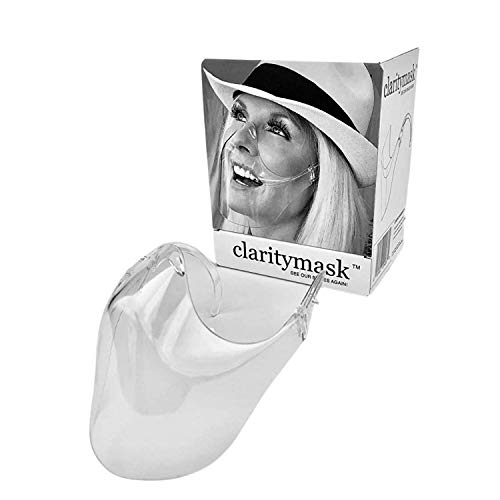 Clarity Mask 2-Pack Face Shield | Combine Comfort & Safety | Polycarbonate Plastic Reusable Clear Face Mask | Anti Fog and Durable | Made in The USA (2 Pack)