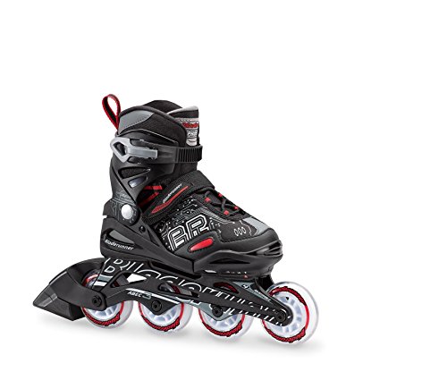 Bladerunner by Rollerblade Phoenix Boys Adjustable Fitness Inline Skate, Black and Red, Junior, Value Performance Inline Skates, US size Youth 5 to 8