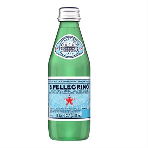 S.Pellegrino Sparkling Natural Mineral Water, 8.45 fl oz. Glass Bottle (24 Count)