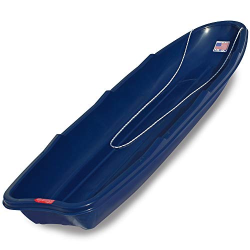 Flexible Flyer Winter Trek Large Pull Sled for Adults. Plastic Toboggan for Snow Sledding, Ice Fishing, Work