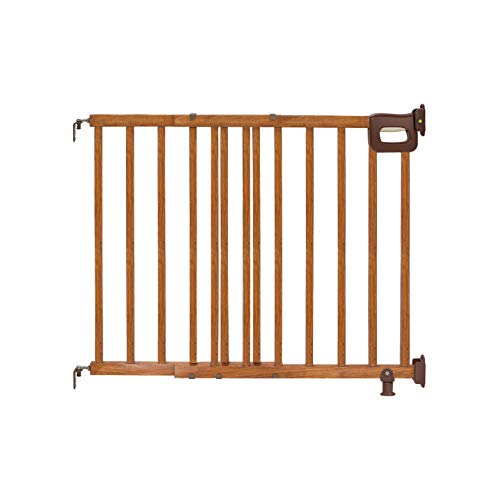 Summer Deluxe Stairway Simple to Secure Wood Gate, 30-48 Inch Wide