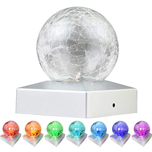 4x4 Solar Post Cap Lights - SunnyPark Deck Fence Outdoor Railing Lights Decorative Solar Powered Gazing Ball Caps LED Lamp for Garden, Patio, Pathway