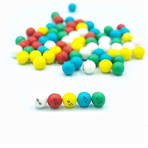 Yuanhe 3/5 inch Multi-Color Plastic Replacement Bingo Balls for Bingo Games