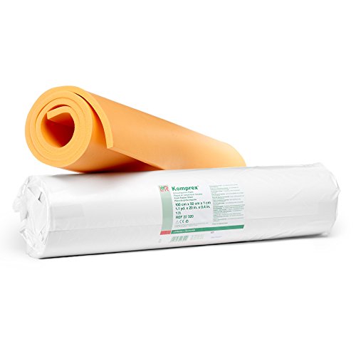 Lohmann & Rauscher Komprex Foam Rubber Sheet, 5 mm Thick Sheet of Foam Padding for Compression Wrapping, 100 cm x 50 cm