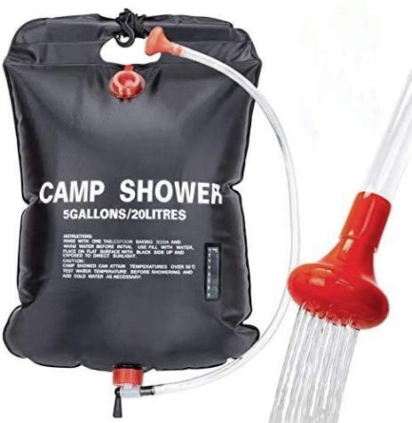 VIGLT Camping Shower Bag 5 gallons / 20L Portable Shower Bag for Outdoor Traveling Hiking Summer Shower