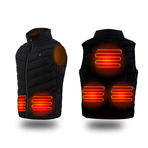 Men Women Unisex Heated Vest, Warming Lightweight Jacket, Rechargeable Electric Coats, Volt USB Battery Sweater for Hiking, Skiing, Hunting, Motorcycling