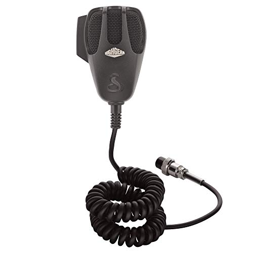 Cobra HG M73 Premium Dynamic Replacement CB Microphone (Black) – 4 Pin Connector, 9 Foot Cord, Heavy Duty ABS Shell, Wire Mesh Grille, Left Side Push To Talk, Chrome Connector