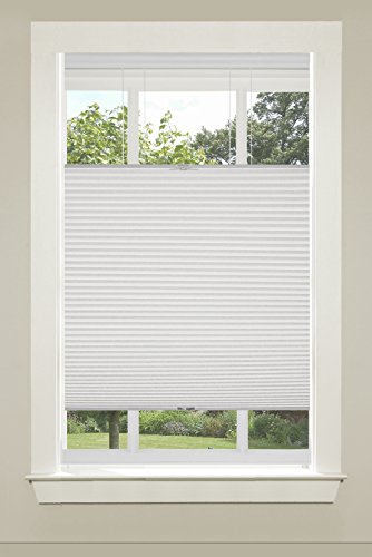 Achim Home Furnishings Top-Down Cordless Honeycomb Cellular Pleated Shade, 27 by 64', White