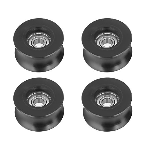 U Type Pulley Roller Guide Wheel U-Groove 0840UU 8x40x20.7mm Industrial Scientific Power Transmission Products 4pcs