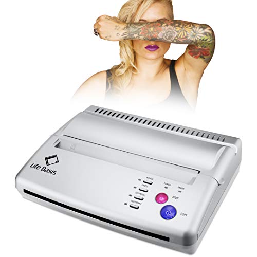 Tattoo Stencil Machine Life Basis Thermal Copier Printer Permanent Transfer Tattoos with Free 10pcs Tattoo Thermal Paper Silver Update Version