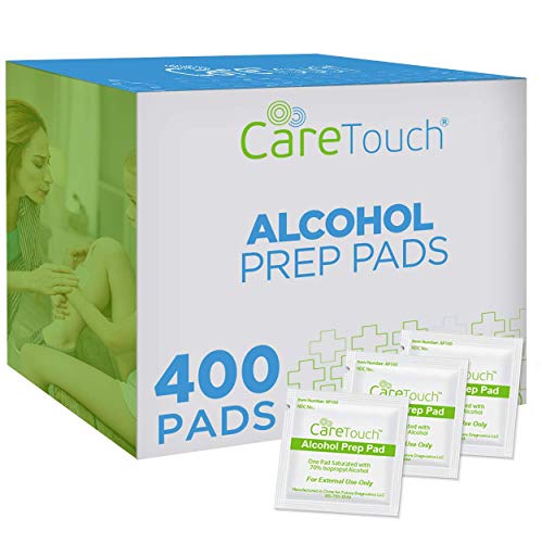 Care Touch Sterile Alcohol Prep Pads, Medium 2-Ply - 400 Alcohol Wipes (CTAP400-VC)