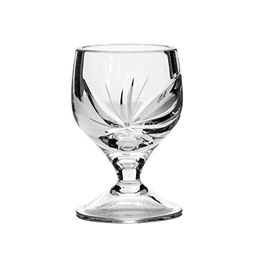 Neman LG5290/9, 0.5 Oz. Crystal Cut Sherry Glasses with Short Stem, Classic Hand-Made Liqueur Cordial Glasses, Vodka Shot Glasses, Wedding Drinkware, Set of 6