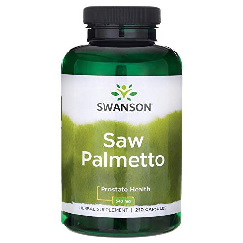 Swanson Saw Palmetto Herbal Supplement for Men Prostate Health Hair Supplement Urinary Health 540 mg 250 Capsules