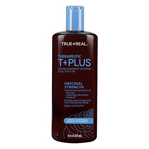 True+real Therapeutic Plus Tar Gel Dandruff Shampoo, 16 Fluid Ounce