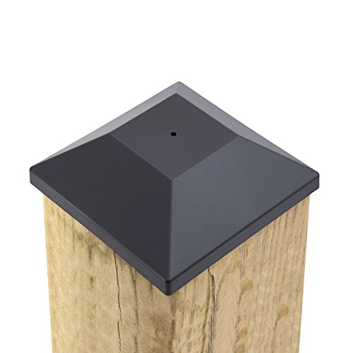 (32 Pack) New Wood Fence Post Black Caps 6X6 (5 5/8') Pressure Treated Wood Made In USA (32)