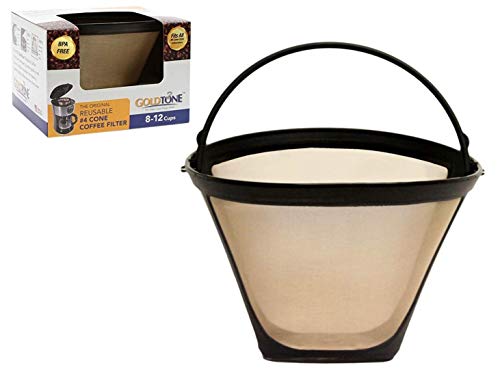 GoldTone Brand Reusable No.4 Cone Style Replacement Coffee Filter replaces your Cuisinart Permanent Coffee Filter for Machines and Brewers (1 Pack)