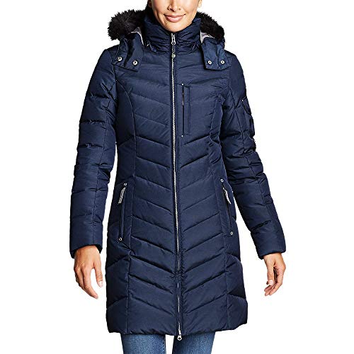 Eddie Bauer Women's Sun Valley Down Parka, Navy Regular M