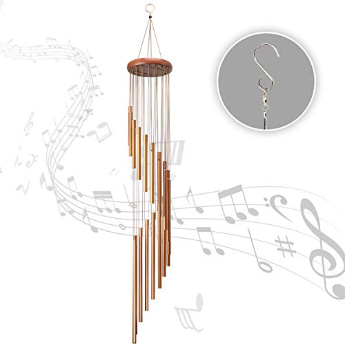 Famiry Wind Chimes for Outside, 36 Inch Wind Chimes Outdoor Sympathy, Memorial Wind Chimes with 18 Metal Tubes & Hook, Outdoor Decor for Garden, Patio, Yard, Home