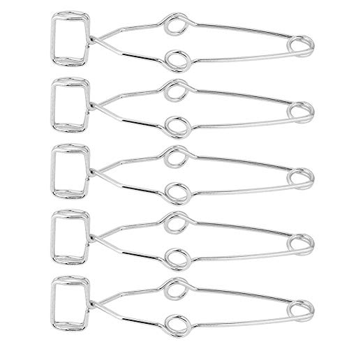 5pcs Spring Steel Test Tube Clip Clamp Labs with Finger Grips Stoddard Laboratory Experiment Testing Holder Tool,14.5cm / 5.7inch