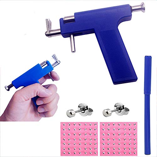 Ear Piercing Gun Body Piercing Tool Kit with 98 pcs Ears Studs Nose Navel Piercing Machine