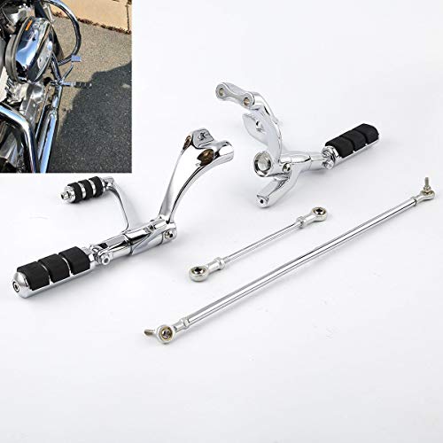 TCMT Motor Chrome Forward Controls Pegs Levers Linkages Fits For Harley Sportster 1200 Forty-Eight (XL1200X) 2010 2011 2012 2013 Sportster 883 Custom (XL883C) 2004 05 06 07 08 2009