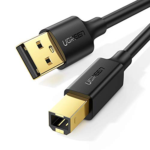UGREEN USB Printer Cable USB 2.0 Type A Male to Type B Male Printer Scanner Cable Cord High Speed Compatible for Brother, HP, Canon, Lexmark, Epson, Dell, Xerox, Samsung etc and Piano, DAC (5 Feet)
