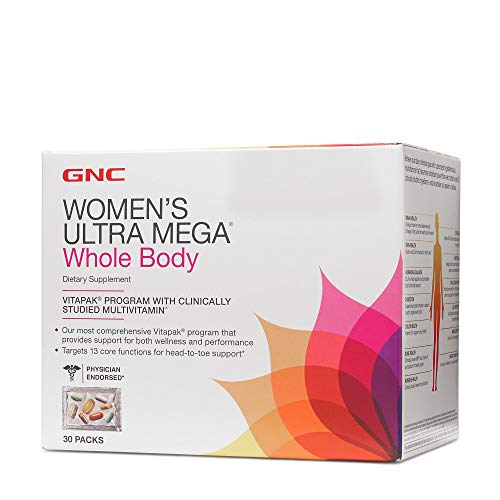 GNC Women's Ultra Mega Whole Body Vitapak Program, 30 Packs