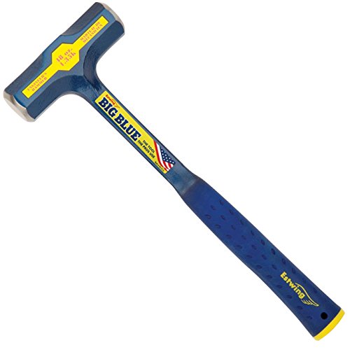 Estwing BIG BLUE Engineer's Hammer - 48 oz Sledge with Forged Steel Construction & Shock Reduction Grip - E6-48E