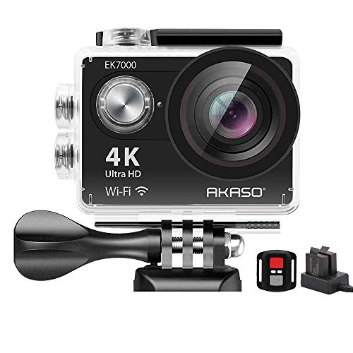 AKASO EK7000 4K WiFi Sports Action Camera Ultra HD Waterproof DV Camcorder 12MP 170 Degree Wide Angle (Renewed)