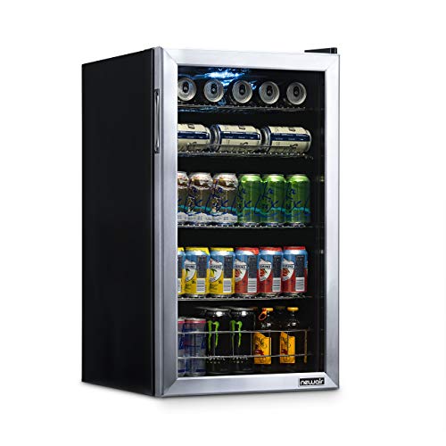NewAir NBC126SS02 Beverage Refrigerator and Cooler, Holds up to 126 Cans, Cools Down to 37 Degrees Perfect for Beer Wine or Soda, Silver