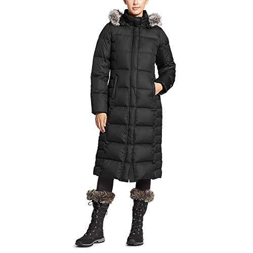 Eddie Bauer Women's Lodge Down Duffle Coat, Black Regular M