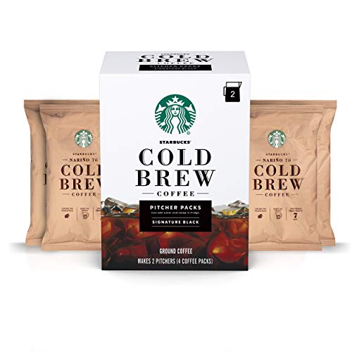 Starbucks Cold Brew Coffee, Signature Black, Pitcher Packs, 8.6 oz, Pack of 3