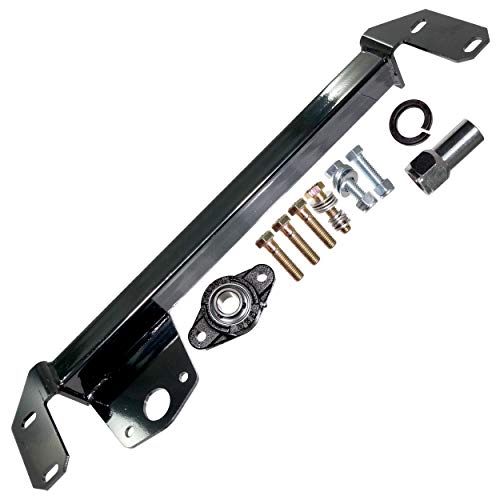 APDTY 133963 Heavy Duty Steering Box Death Wobble Stabilizer Bracket Kit Fits 1994-2002 Dodge Ram 1500 2500 3500 4WD Pickup Trucks (4x4 Only; Includes Grease-able Bearing)