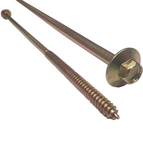 (25) Timber TIE- Zinc Coated Rust Resistant - Heavy Duty Hex Head Structural Screw - 5/8' Wide Flange Head with coarse Thread for Secure Hold - Heavy Duty 3/16' Shank for Extra Strength