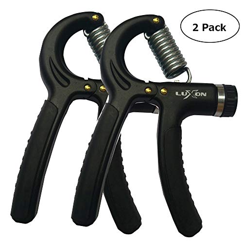 LUXON 2 Pack Hand Grip Strengthener Adjustable Resistance 22-110 Lbs (10-50kg) -Hand Grip Exerciser, Strengthen Grip, Hand Squeezer, Forearm Grip, Hand Exercise, Gripper, Finger Strengthener