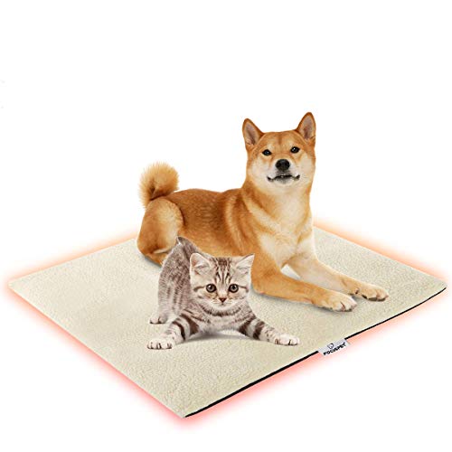 FOCUSPET Cat Thermal Mat, Pet Heating Pad Dog Bed Mat 28'x20' Self Heating Pad Dog Cat Bed Pad for Dogs & Cats Waterproof Innovative & Eco Friendly