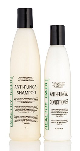 Antifungal Shampoo (12oz) & Conditioner (8oz) Combo with Emu Oil, Coconut Oil and Grapefruitseed Extract
