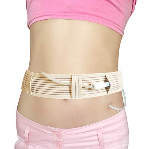 Breathable Peritoneal Dialysis Belt Stretch G/Peg Feeding Tube Holder PD Catheter Covers Drainage Beige Abdominal Fixation Medical Nursing Supplies(30'-46')