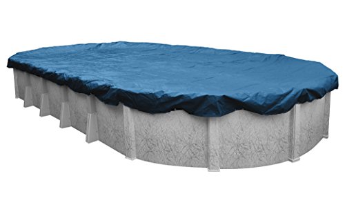 Pool Mate 351833-4PM Heavy-Duty Blue Winter Pool Cover for Oval Above Ground Swimming Pools, 18 x 33-ft. Oval Pool