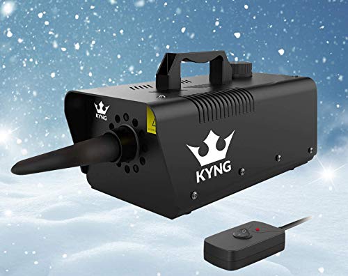 KYNG Snow Machine 650W Wired Remote Snow Maker Snowflake Maker for DJ Parties, Christmas, Holidays, Parties