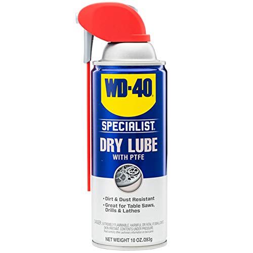 WD-40 300052 Specialist Dirt & Dust Resistant Dry Lube PTFE Spray with SMART STRAW SPRAYS 2 WAYS, 10 OZ