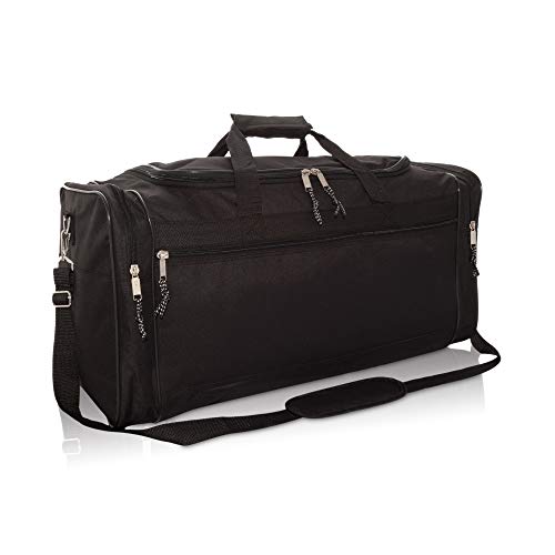 DALIX 25' Extra Large Vacation Travel Duffle Bag in Black