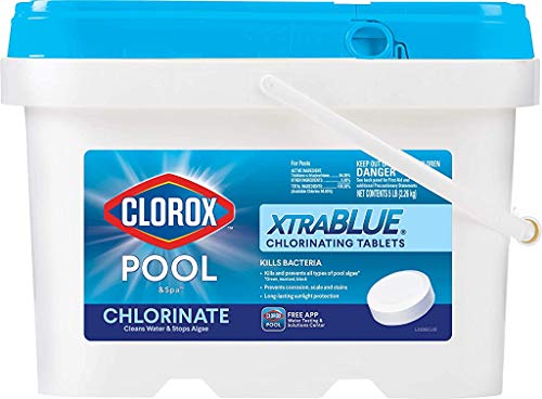 CLOROX Pool&Spa XtraBlue 3-Inch Long Lasting Chlorinating Tablets, 5-Pound Chlorine