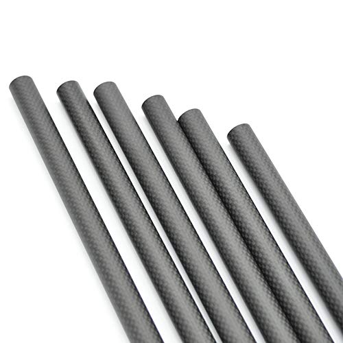 Abester 1-2pcs OD10mm Carbon Fiber Tube OD10mm x ID8mm ID x 1000mm 3K Glossy Plain Roll Wrapped Rod H (1pcs 10mm x 8mm x 1000mm matt)