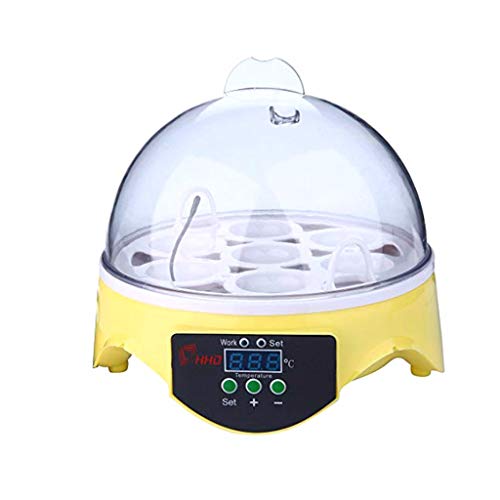 Egg Incubator Automatic Egg Incubator 7 Eggs Small Poultry Hatcher Auto Temperature and Humidity Control for Chickens Ducks Goose Birds Family Use,Lab General Purpose Incubators