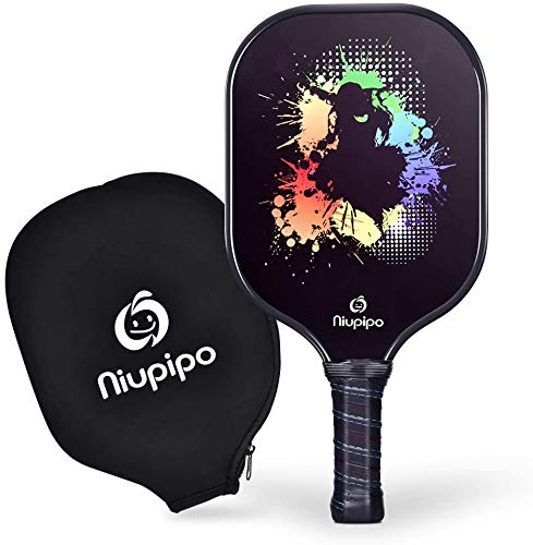 Pickleball Paddle - USAPA Approved Graphite Pickleball Racket with Graphite Carbon Fiber Face, Polypropylene Honeycomb Core, Ultra Cushion, 4.5 In Grip, Lightweight 8OZ with Cover, Ideal for Beginners