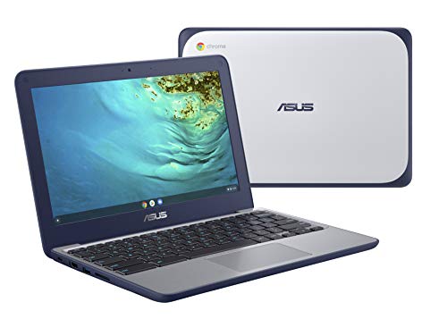 ASUS Chromebook C202XA Rugged & Spill Resistant Laptop, 11.6' HD, 180 Degree, MediaTek 8173C Processor, 4GB RAM, 32GB Storage, MIL-STD 810G Durability, Blue, Education, Chrome OS, C202XA-YB04-BL
