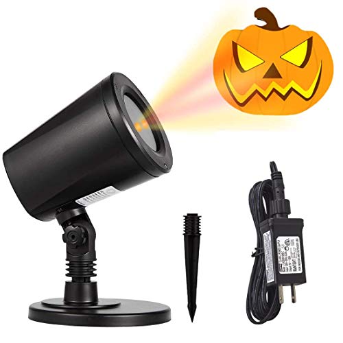 FANLIDE Halloween Projector Lights,Indoor Outdoor Waterproof LED Projection Lamp,Auto-Shifting Images and Switchable Pattern,GIF Lighting Effect,Perfect for Halloween Holiday Party Bedroom Lawn Patio
