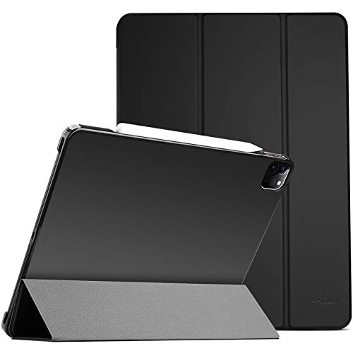 ProCase iPad Pro 12.9 Case 4th Generation 2020 & 2018, [Support Apple Pencil 2 Charging] Slim Stand Hard Back Shell Smart Cover for iPad Pro 12.9' 4th Gen 2020 / iPad Pro 12.9' 3rd Gen 2018 –Black