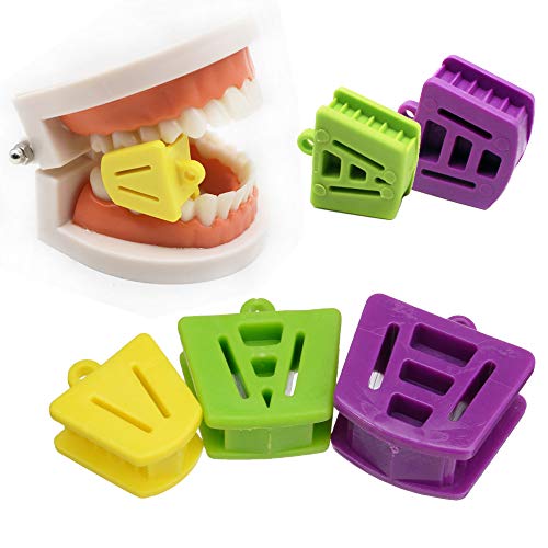 6 Pack Multicolored Silicone Dental Mouth Prop Orthodontic Mouth Bite Blocks Cheek Retractor Small Medium Large
